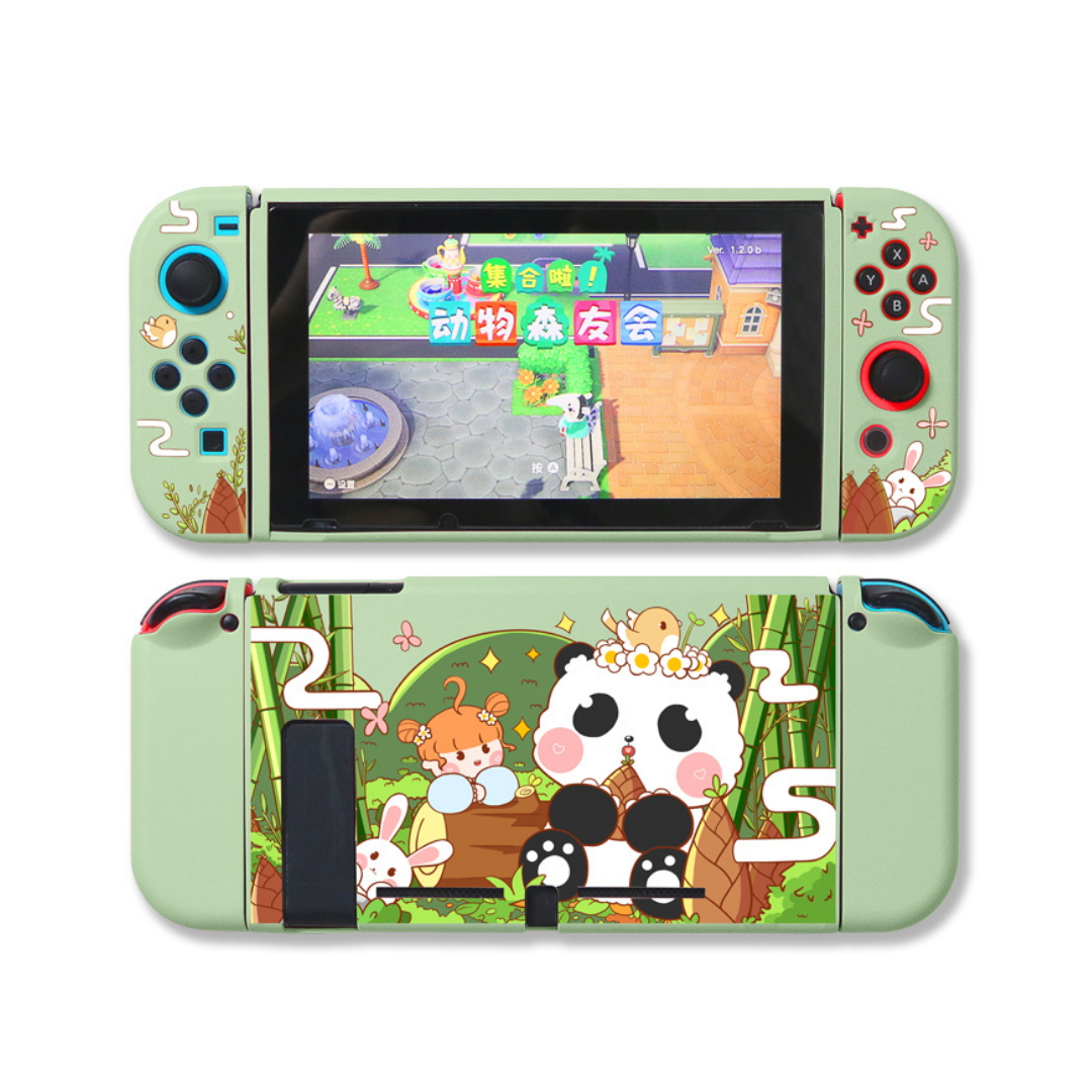 Switcheries | Panda Bamboo Case - Green - Nintendo Switch